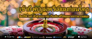 เข้าถึงความพรีเมียมก่อนใคร Betflik net เข้าสู่ระบบ vip เว็บเดียวที่ให้คุณมากกว่าความสนุก